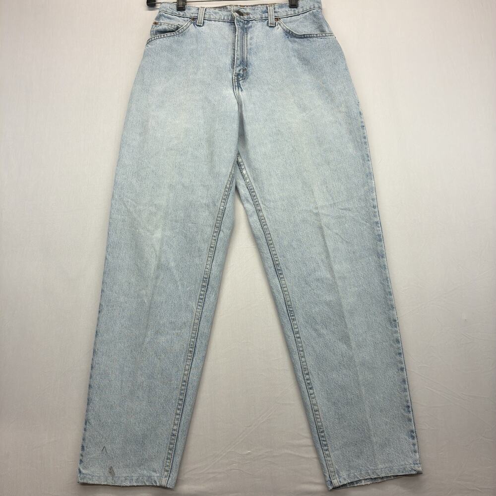 Vintage Levis 951 Jeans Womens 8 Long Light Blue Relaxed Fit Tapered Leg USA 90s